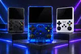 Black, blue and white console lineup